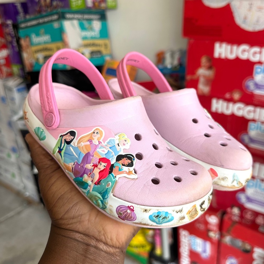 Crocs‎ Kids Little Girl Disney Princesses Classic Clogs Size 13 Sandals - Picture 11 of 12